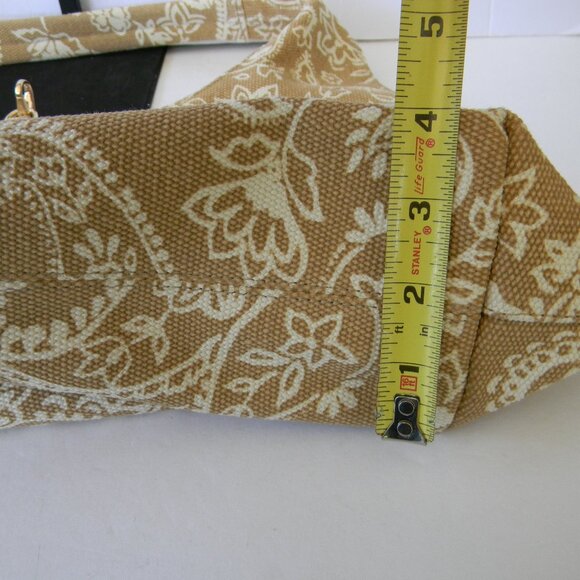 NEW & OTHER STORIES TAN/IVORY PRINTED CANVAS LARGE HOBO SHOULDER BAG BOHO - Picture 4 of 9
